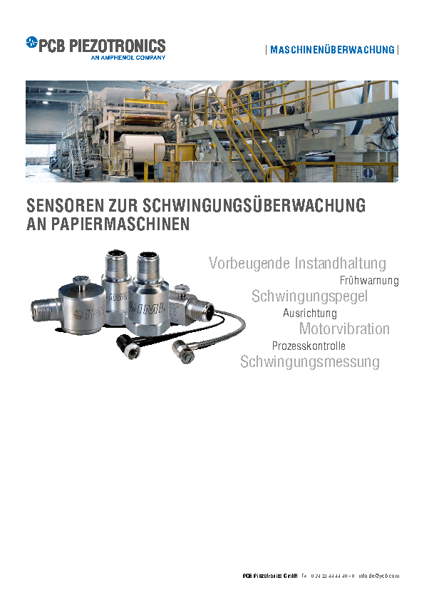 Sensoren zur Schwingungsüberwachung an Papiermaschinen PDF Sensoren zur Schwingungsüberwachungen an Papiermaschinen