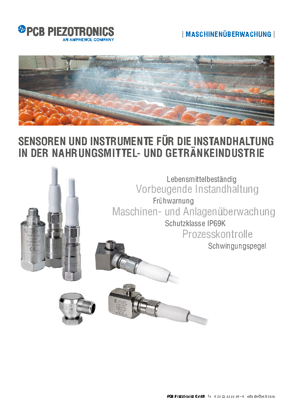 PDF Sensore und Instrumente für die Instandhaltung in der Nahrungsmittel- und Getränkeindustrie